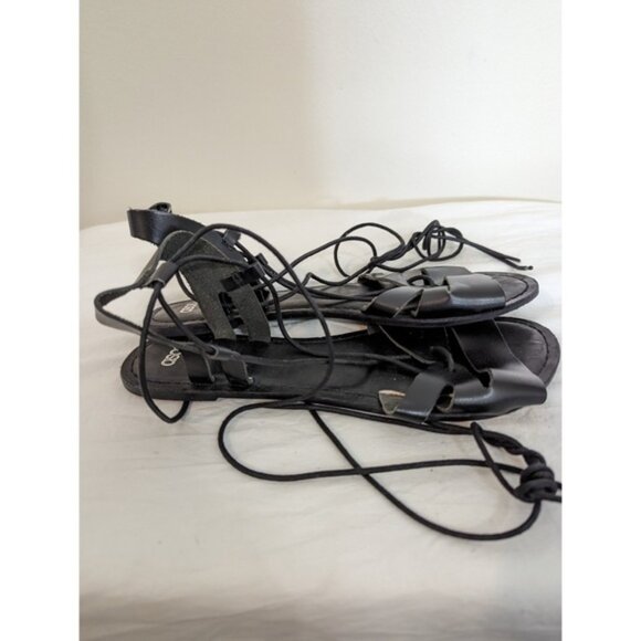 ASOS Leather Gladiator Style Lace Up Sandal - Picture 2 of 3